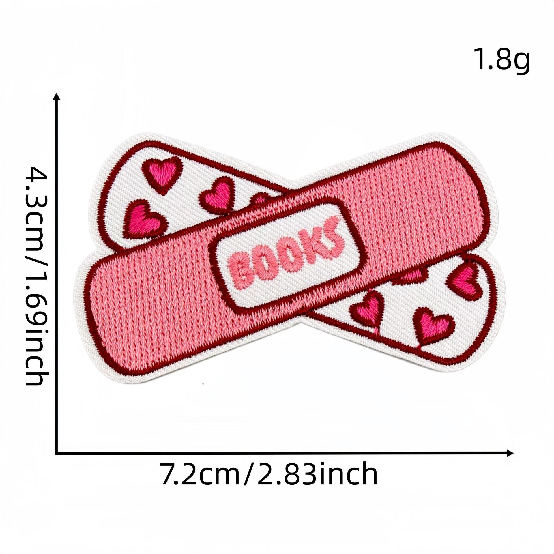 Wholesale Stylish Pink Reading Themed Iron On Embroidered Patches 23 Pack Decorative Accent For Bags Clothes