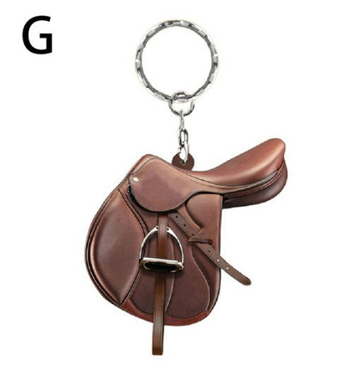 Wholesale Acrylic Saddle Car Keychain