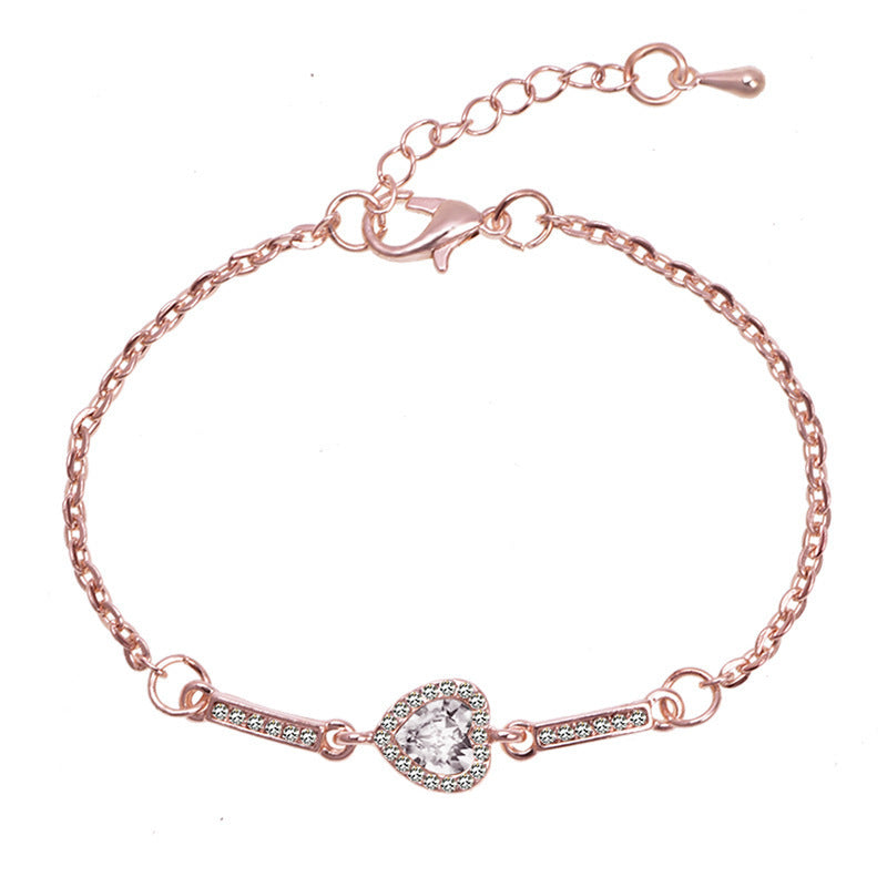 Wholesale Heart Shape Simple Alloy Bracelet