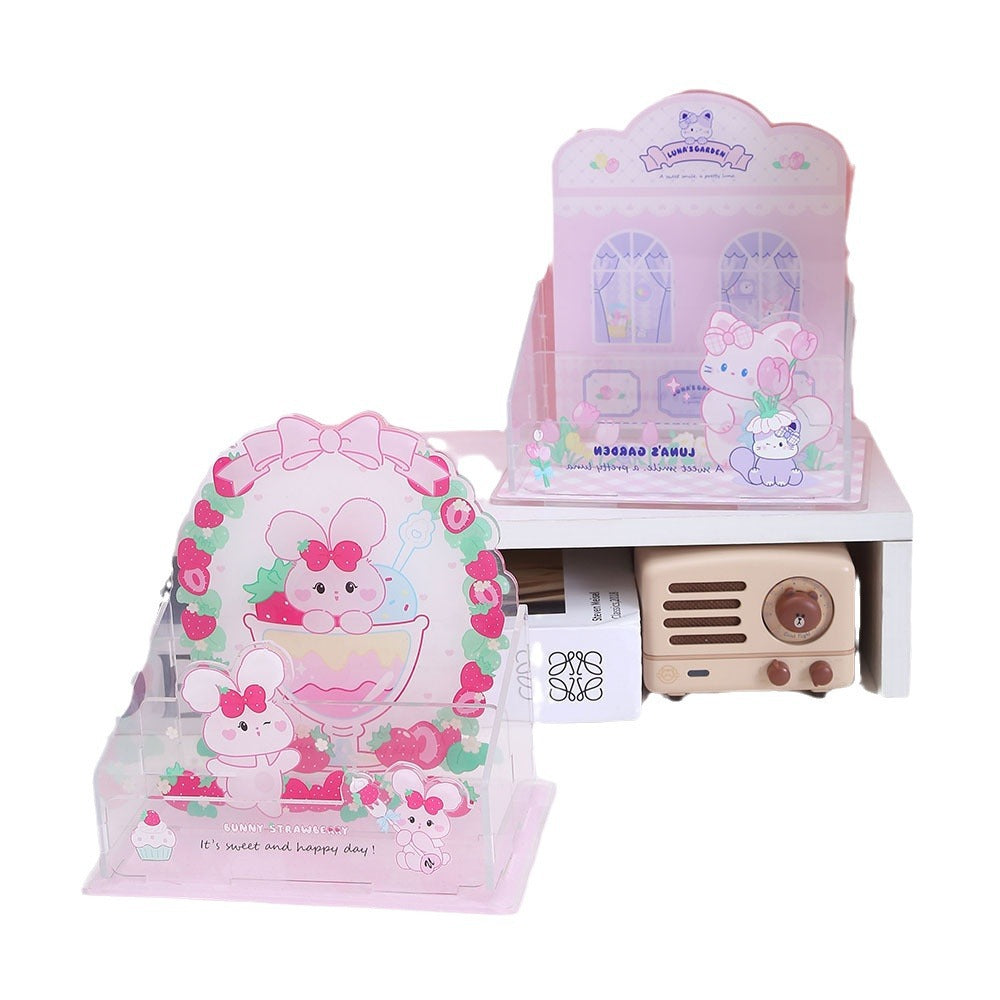 Wholesale  100pcs Creative Cute Cartoon Acrylic Pen Holder