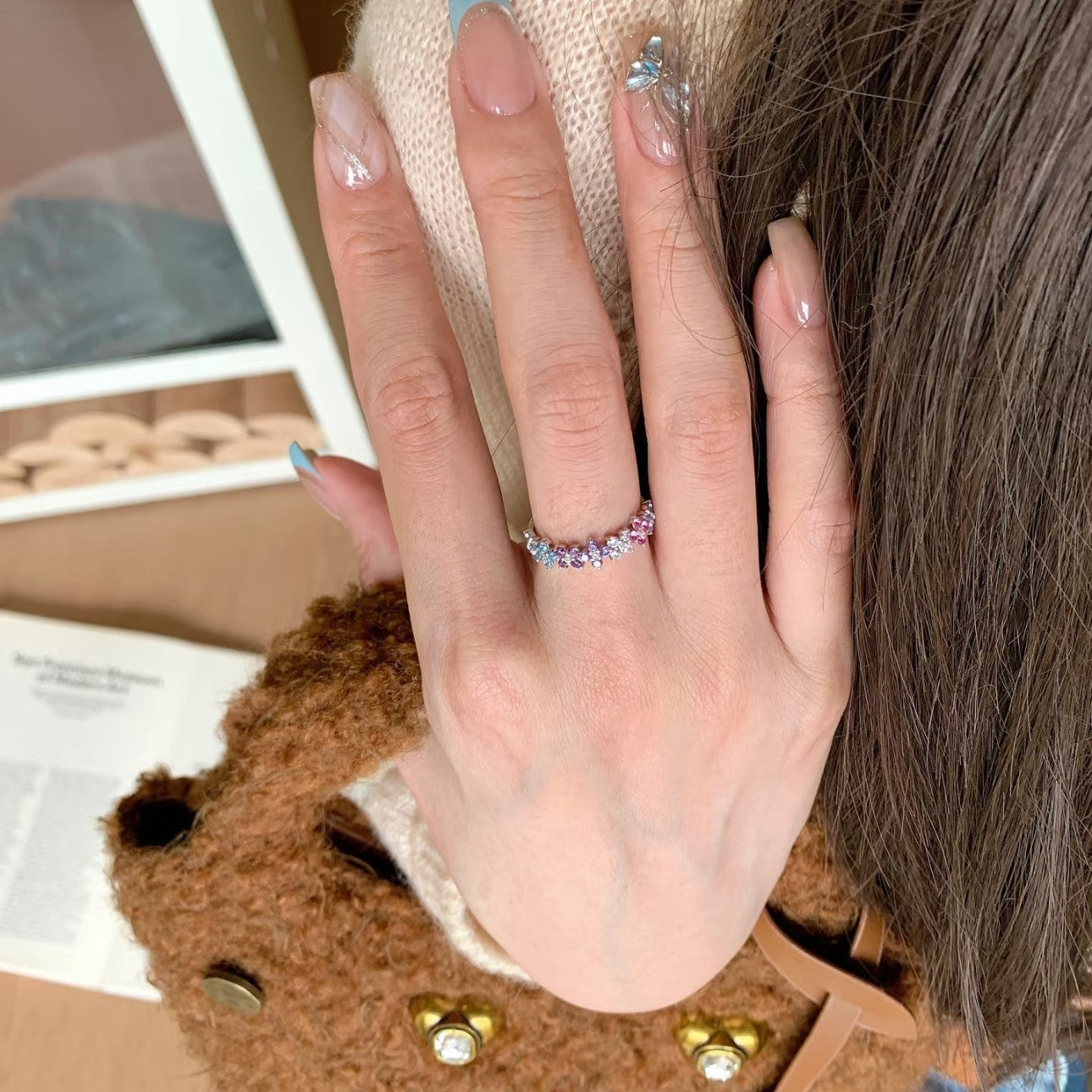 Wholesale Zircon Flower Ring