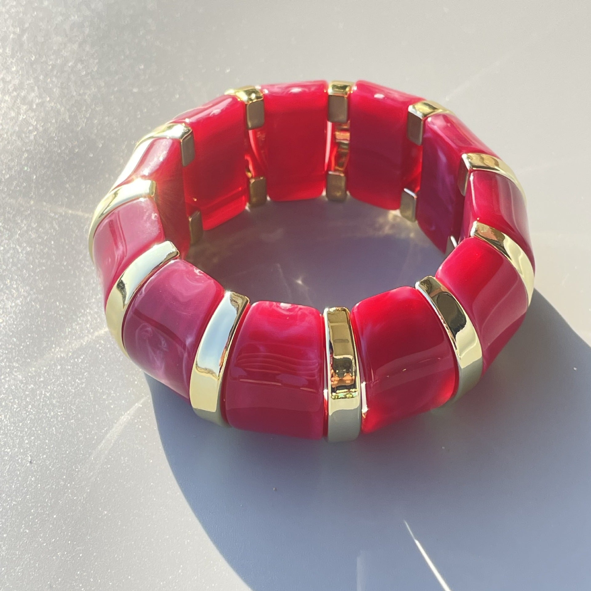 Wholesale New  Acrylic Stamping Rope Simple Maillard Bracelet