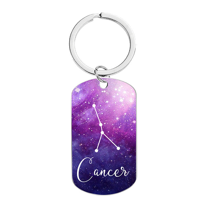 Wholesale of Twelve Constellations Metal Keychains