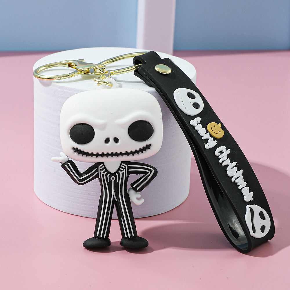 Wholesale PVC Keychain  Skull Design Cute Car Key Accessory Gift For Fans