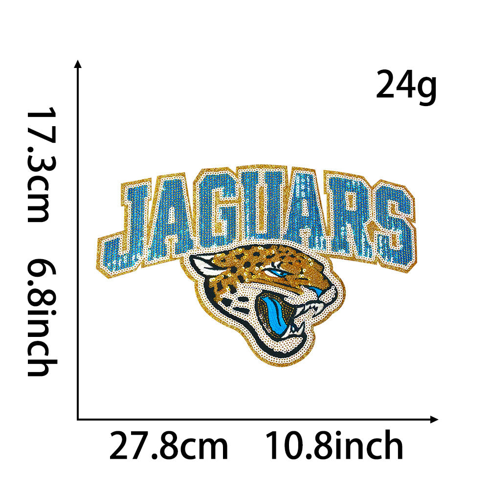 Wholesale Football Team Sequin Logo Patches Stylish Embroidered Applique For ets Boutique DIY Supply OLY Exclusive