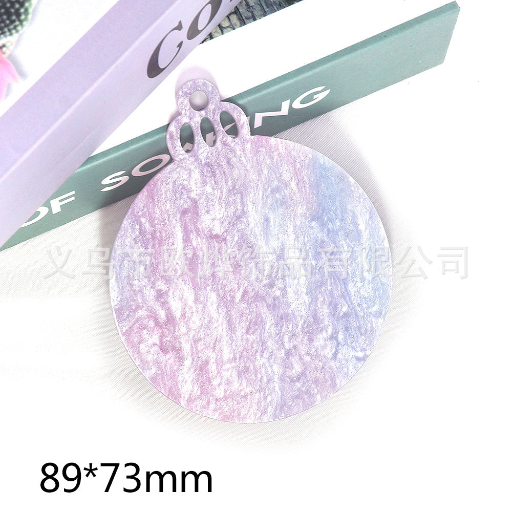 Wholesale 10pcs Glitter Acrylic Christmas Pendant Decoration DIY Glitter Craft Hanging Ornament Patch