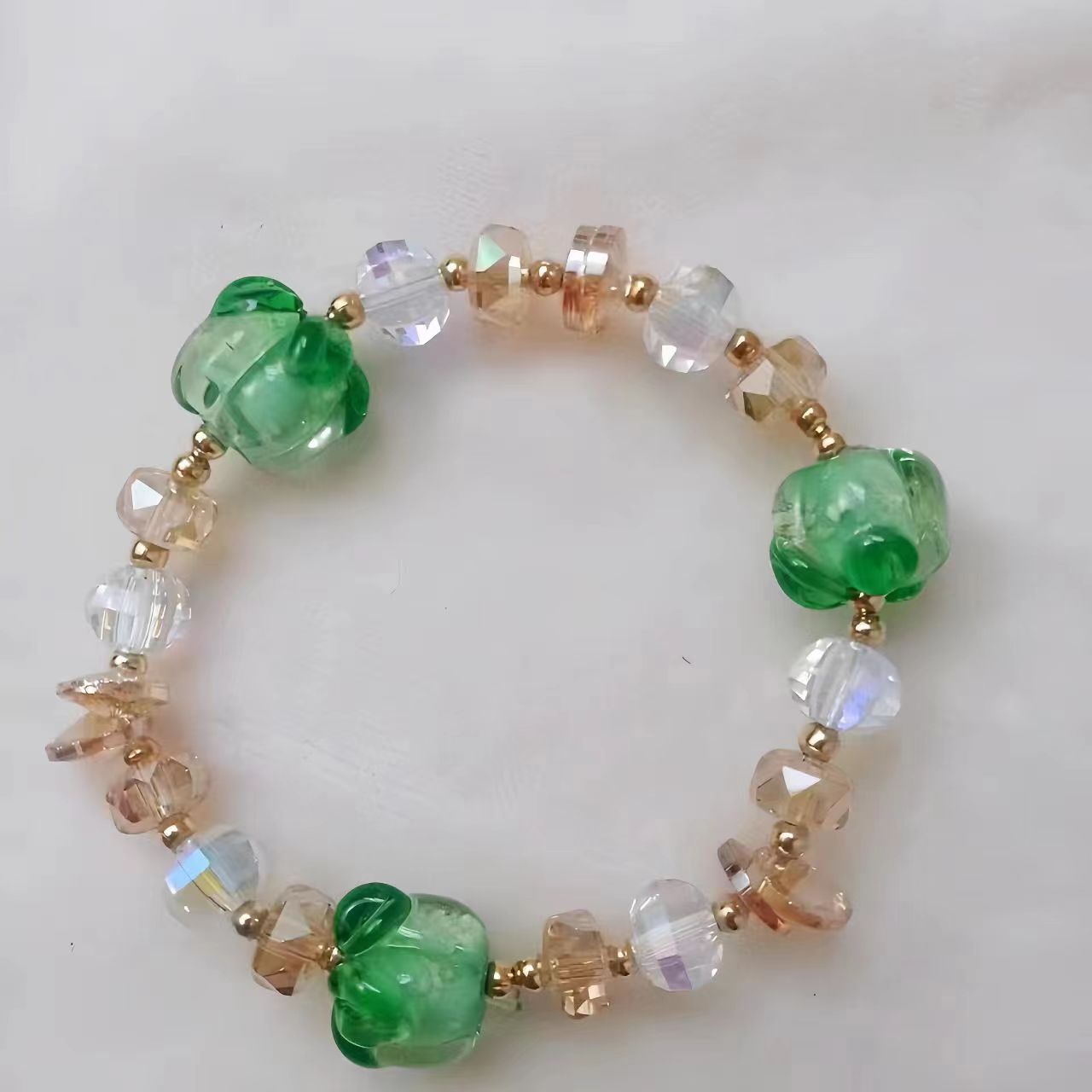Wholesale Luminous Glass Artificial Crystal Bracelet