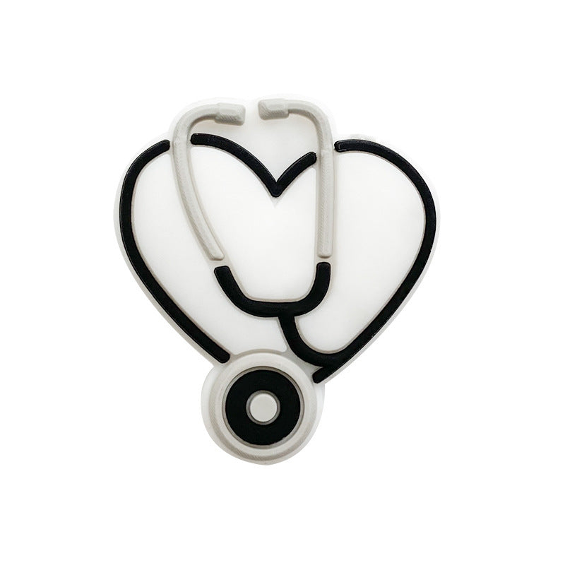 Wholesale 10pcs Love Stethoscope Focal Beads