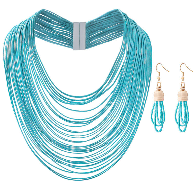 Wholesale New Hand-woven Multi-layer Necklace