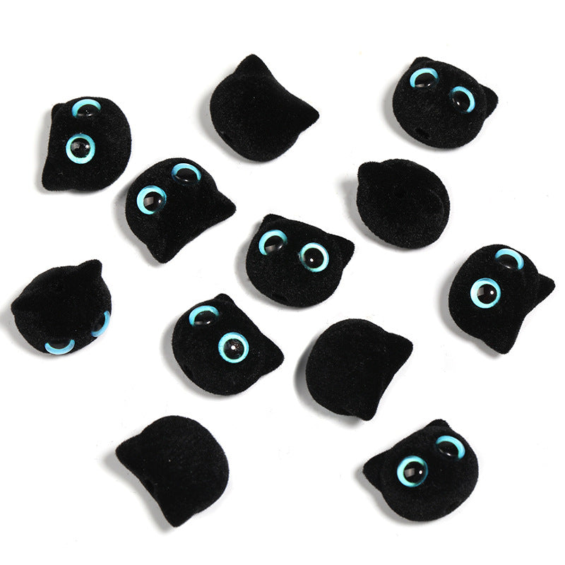 Wholesale 20pcs/pack autumn and winter plush big-eyed cat beads DIY accessories