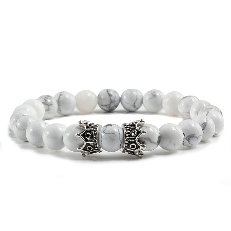 Wholesale Creative Beaded Double Crown Spaced Bead Bracelet