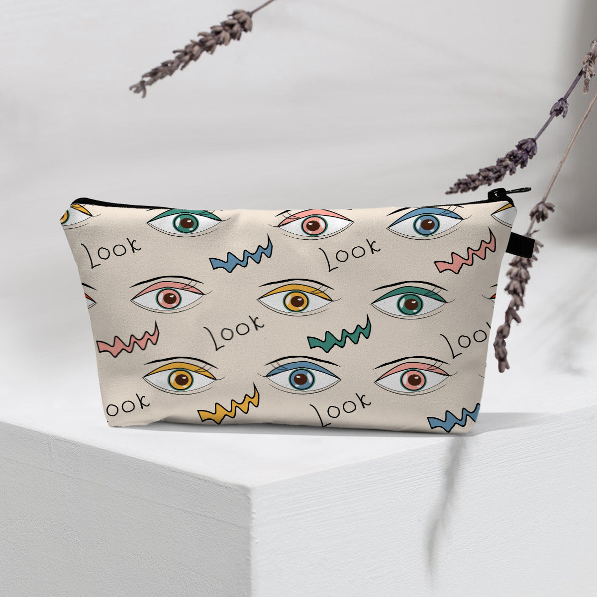 Wholesale Devil Eye Printed Pattern Polyester Cosmetic Bag