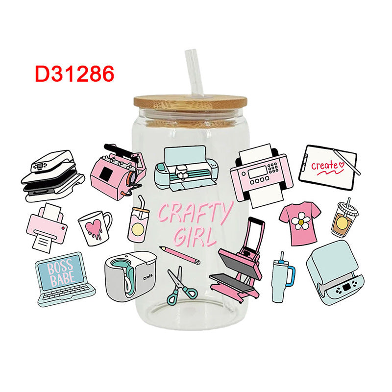 Wholesale Color Book Series 16oz Cup UV DTF Wraps