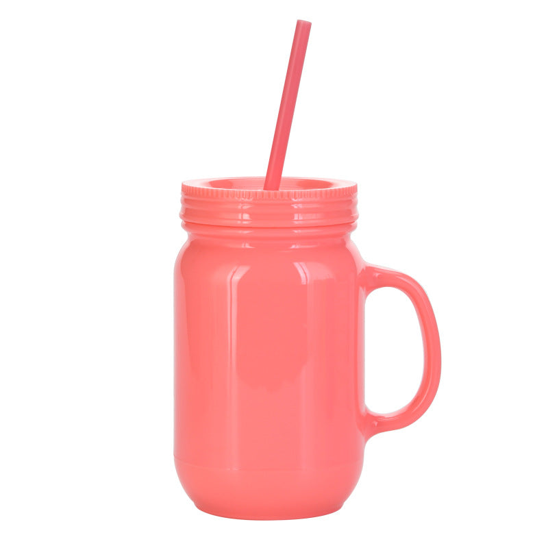 Wholesale solid color plastic cock cup with handle