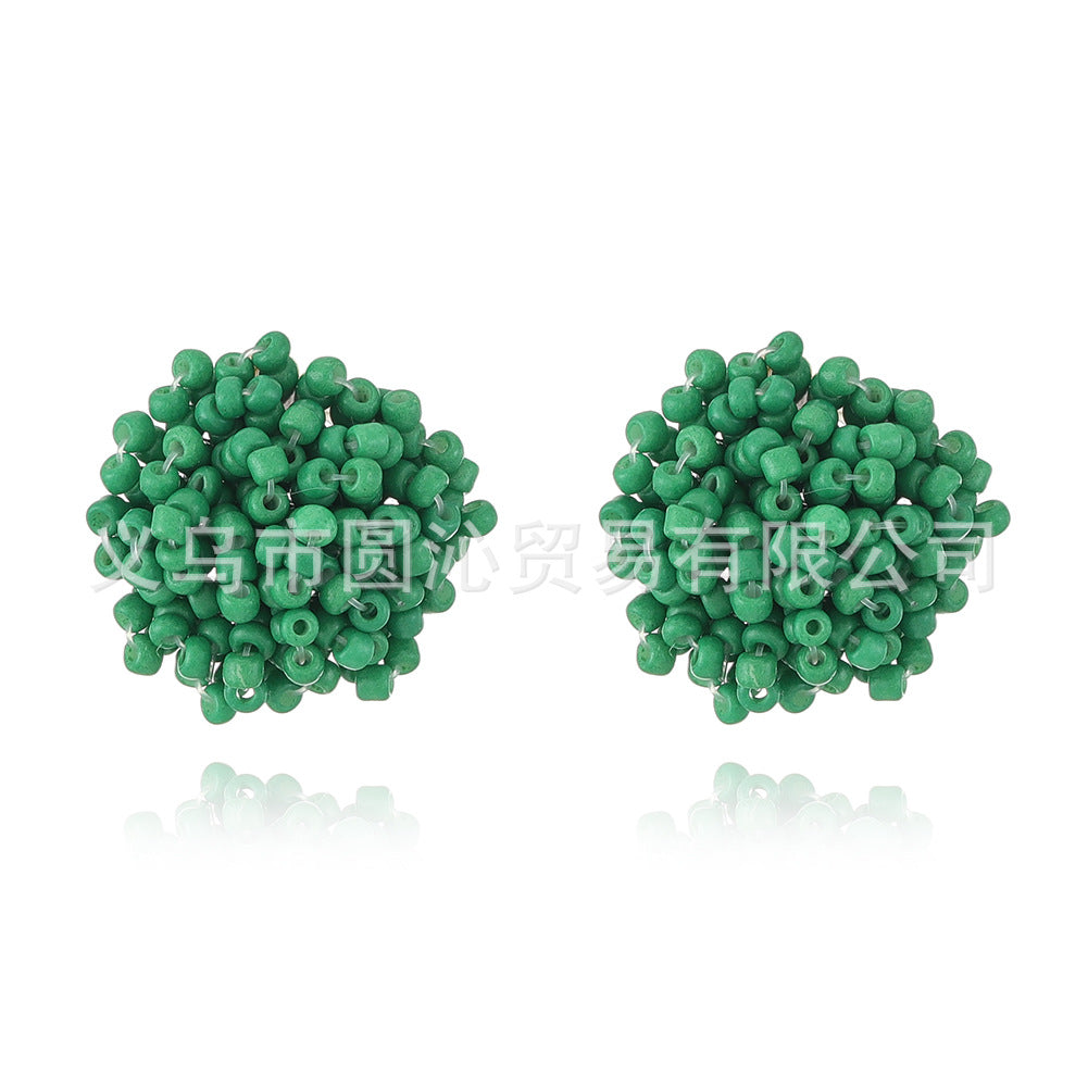 Wholesale Small Seed Bead Earrings Simple Ball Geometric Earrings