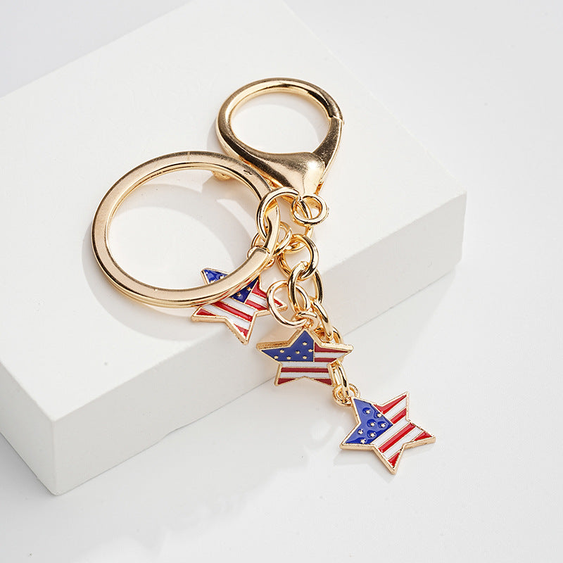 Wholesale Metal Independence Day Heart Pentagram