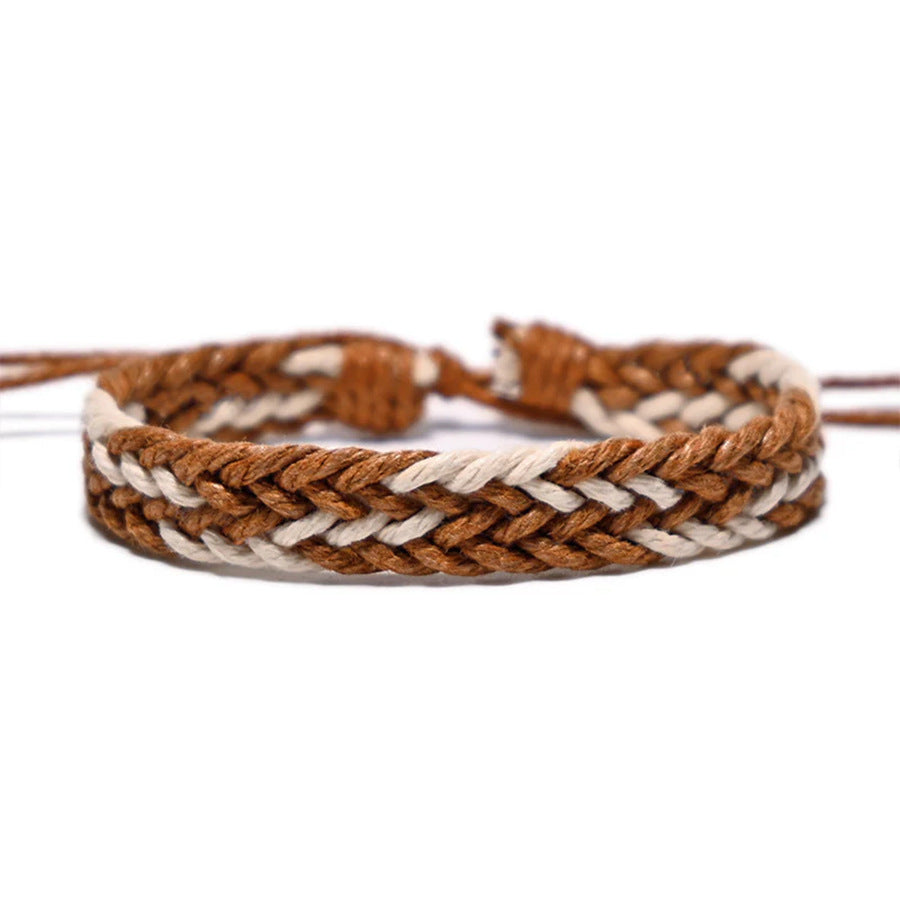 Wholesale Colorful Summer Hand-woven Waxed Cord Bracelet