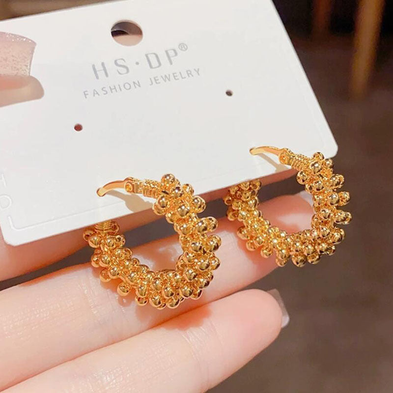 Wholesale Metal Ball Wrapped Copper Earrings