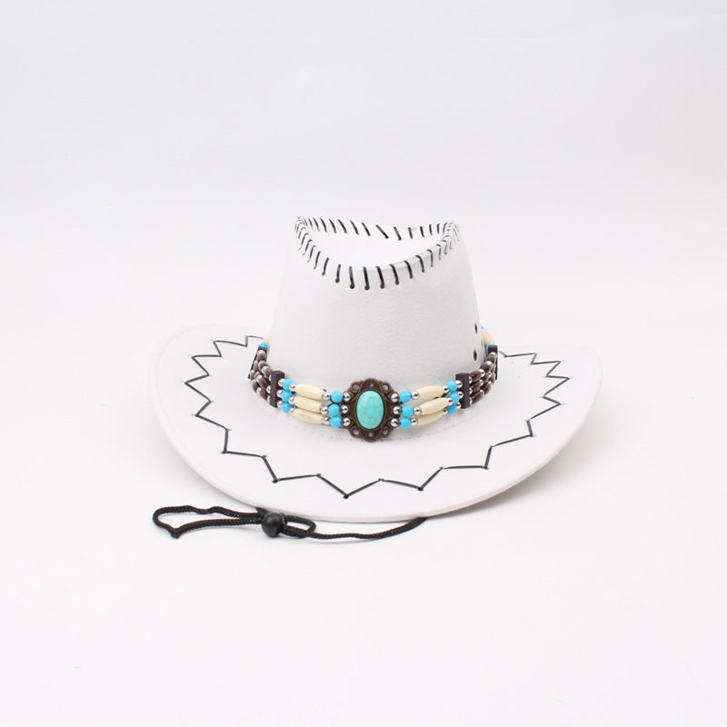 Wholesale Imitation Cashmere Large Brimmed Western Denim Hats