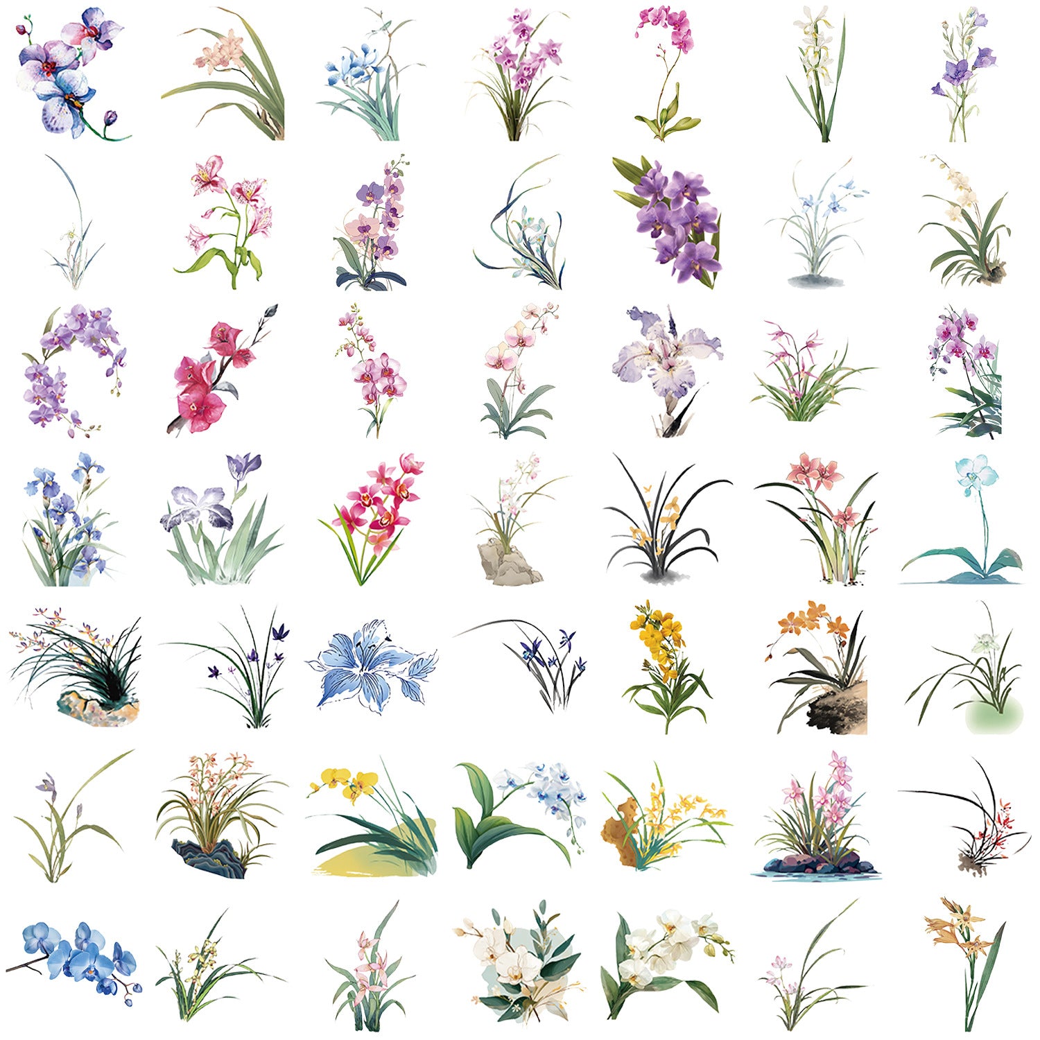 Wholesale 50pcs/pack transparent sticker bag waterproof transparent PET hand account material decorative guitar cross-border