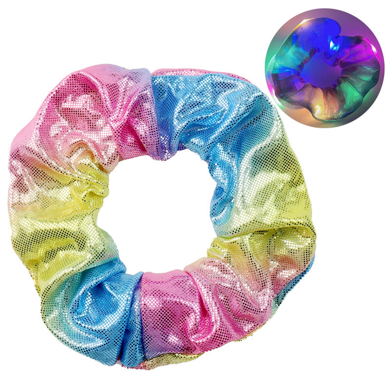 Wholesale Fabric LED Glitter Large Intestine Hair Ties