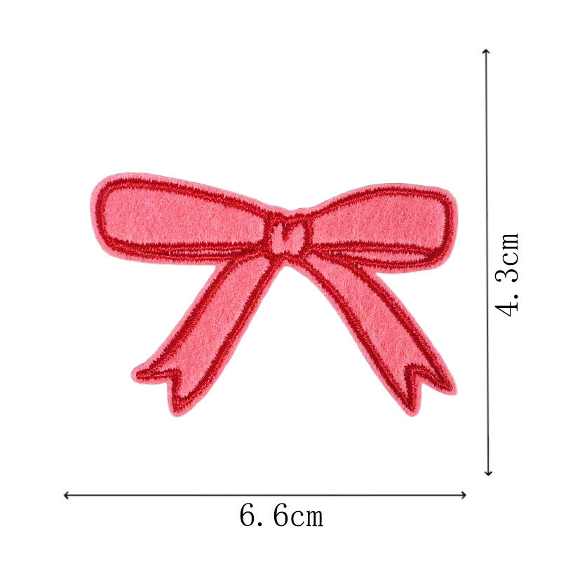 Wholesale Red Bow Embroidery Patch Set Of 9 For DIY Hair Clips And Towel Applique Fashion Accessory