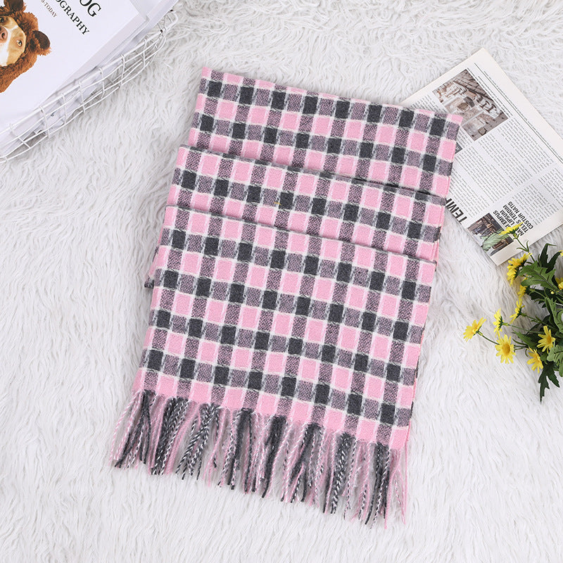 Wholesale Long Imitation Cashmere Small Plaid Scarf