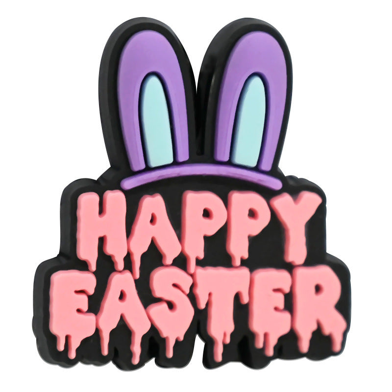 Wholesale Random 100pcs Easter Series DIY Funny Egg Funny Rabbit  Focal Beads