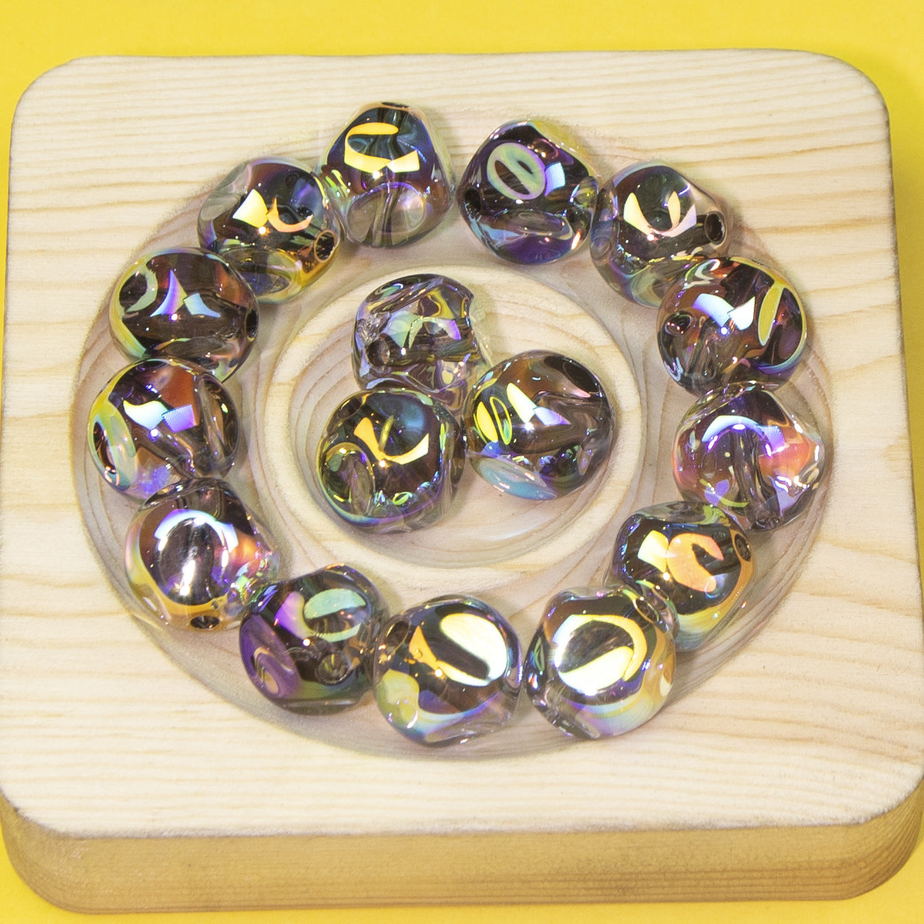 Wholesale 10pcs Fig Transparent Colorful Electroplated Beads