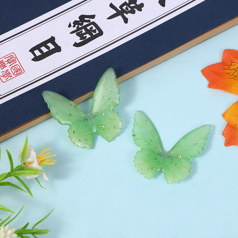 Wholesale  10pcs Shaped Butterfly Epoxy DIY Handmade Jewelry Accessories Earrings