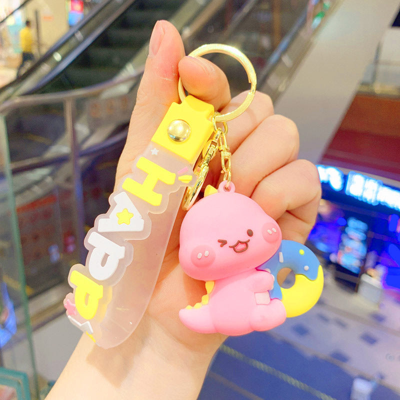 Llavero de dinosaurio de natación de silicona al por mayor