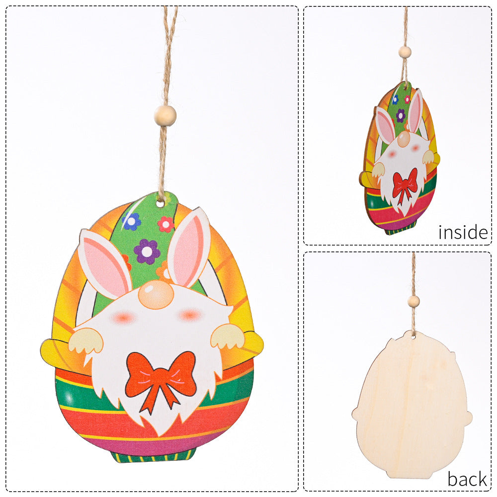 Wholesale of Easter Wooden Painted Printed Decorations