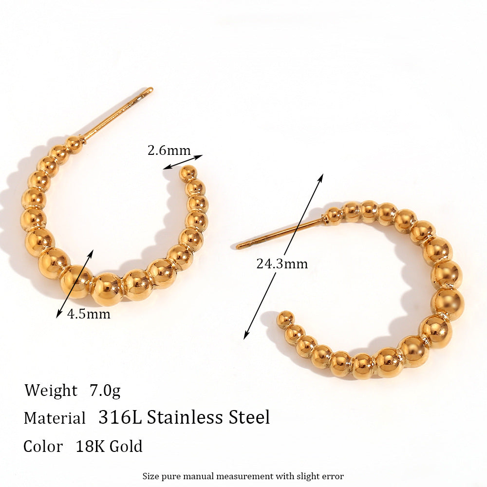 Wholesale gold-plated geometric earrings