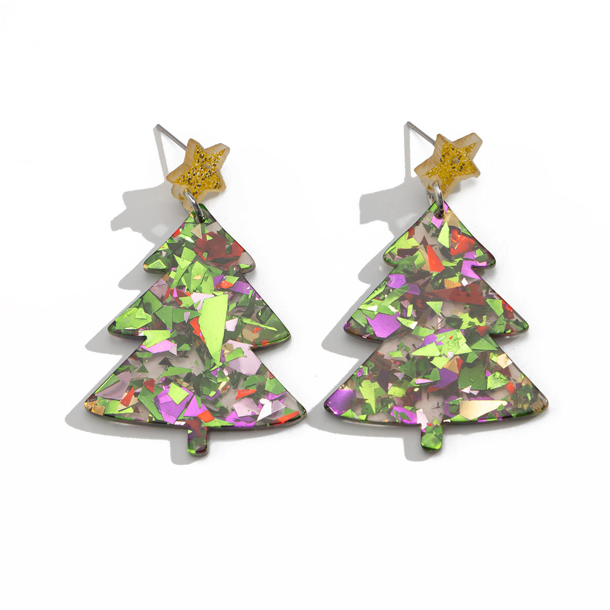 Wholesale Elk Christmas Tree Acrylic Earrings