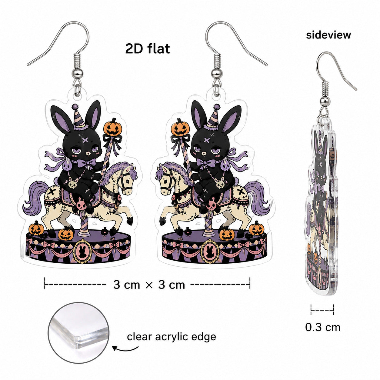 Wholesale 2D Acrylic  Cartoon Dessert Cake Earrings Sweet Cool Style Fashion Jewelry Accessory Gift Boutique Resale