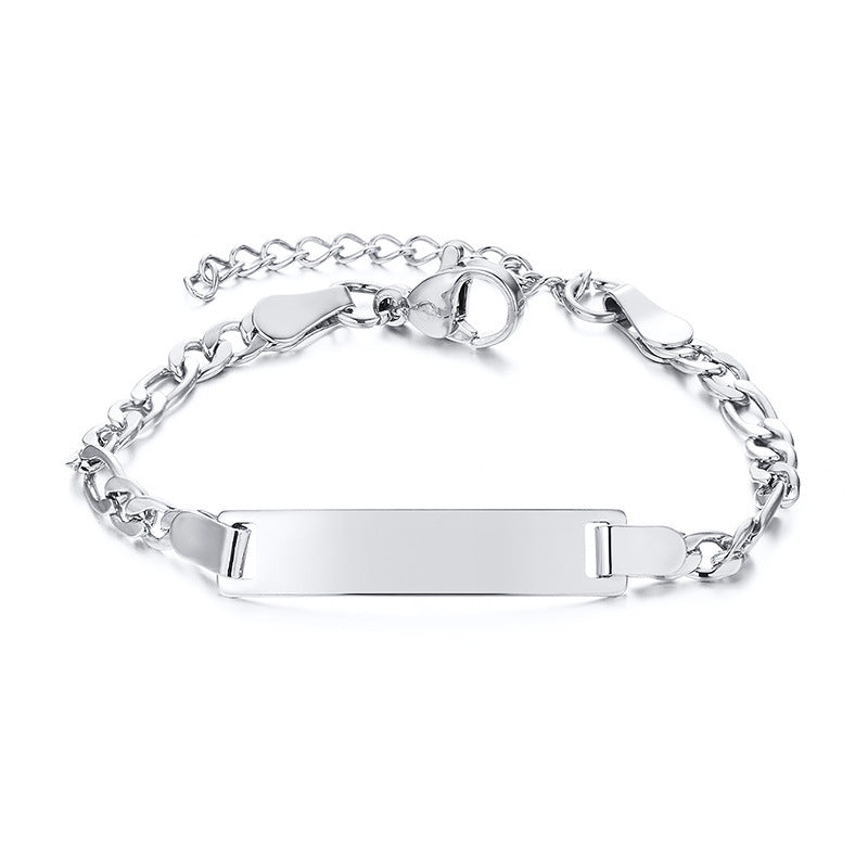 Wholesale Children's Lettering Stainless Steel Bracelet