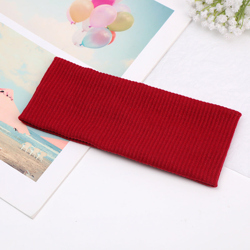 Wholesale Wide Cross Knot Solid Knit Headband