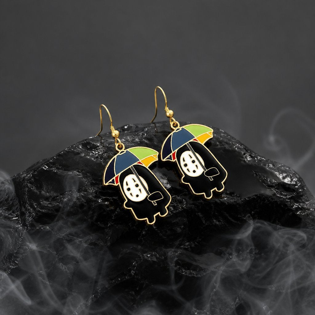 Wholesale Chic Anime Quirky Ghost Earrings With And Soot Design Alloy Plated Jewelry Accessory OLY Exclusive