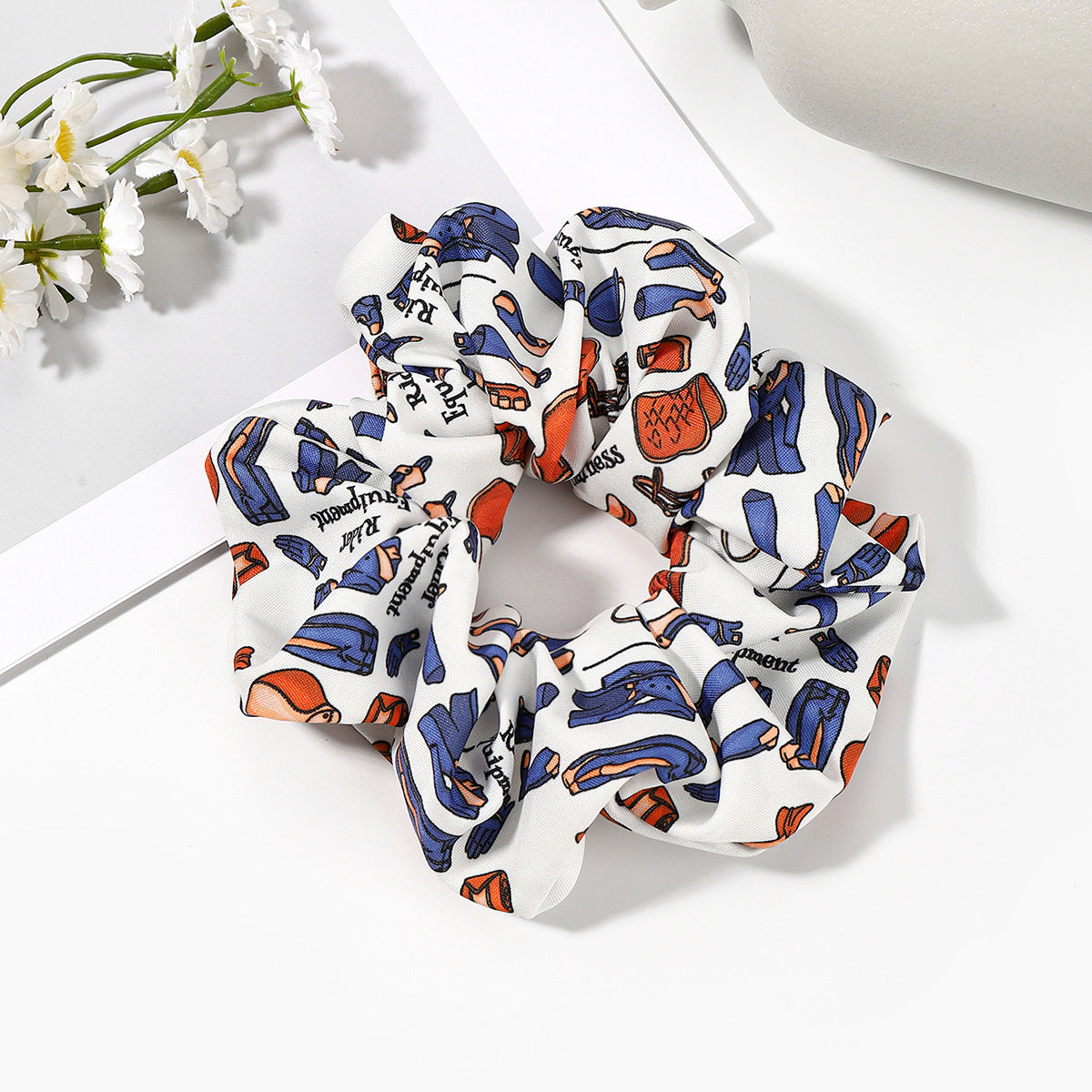 Wholesale Fabric Kentucky Derby Scrunchie Floral Scrunchie