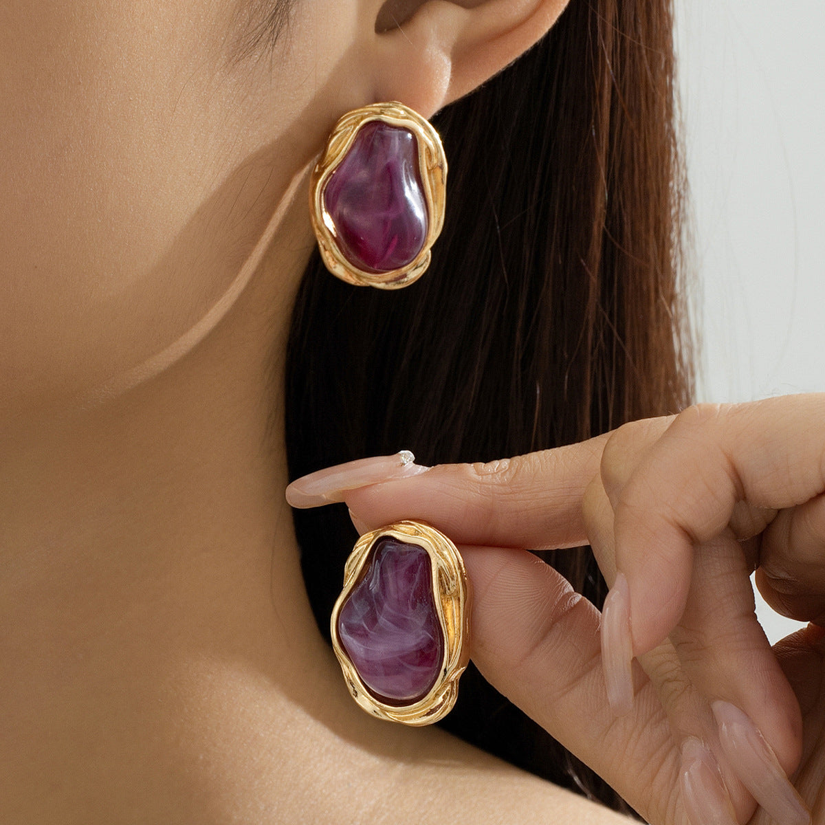 Wholesale Retro Baroque Colorful Irregular Pearl Earrings For Women Stylish Alloy Jewelry Accessory Gift Resale