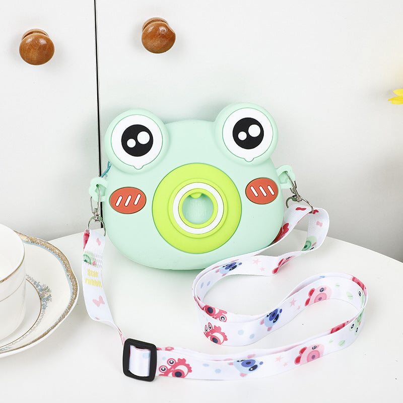 Wholesale Frog Camera Silicone Kids Messenger Bag