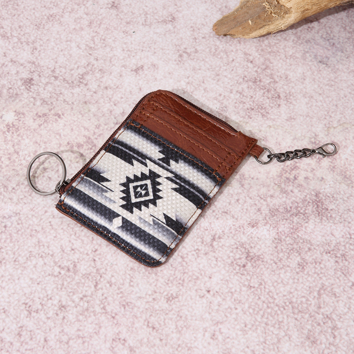 Wholesale Aztec Retro Cotton Linen Western Wallet Bohemian Card Bag Clutch