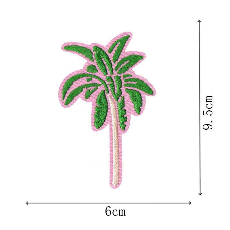 Wholesale Cartoon Pink Embroidered Patch With Heating Glue Backing DIY Fashion Accessory For Bags Clothes Shoes Towels