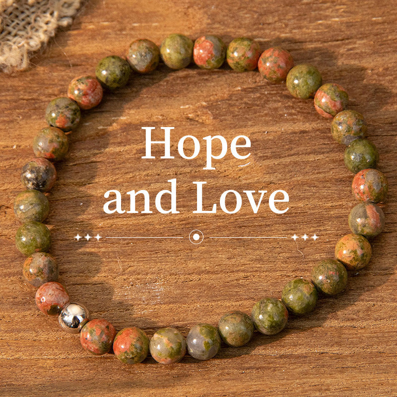 Wholesale Bohemian Love Stone Multi layered Stacked Crystal Bracelet