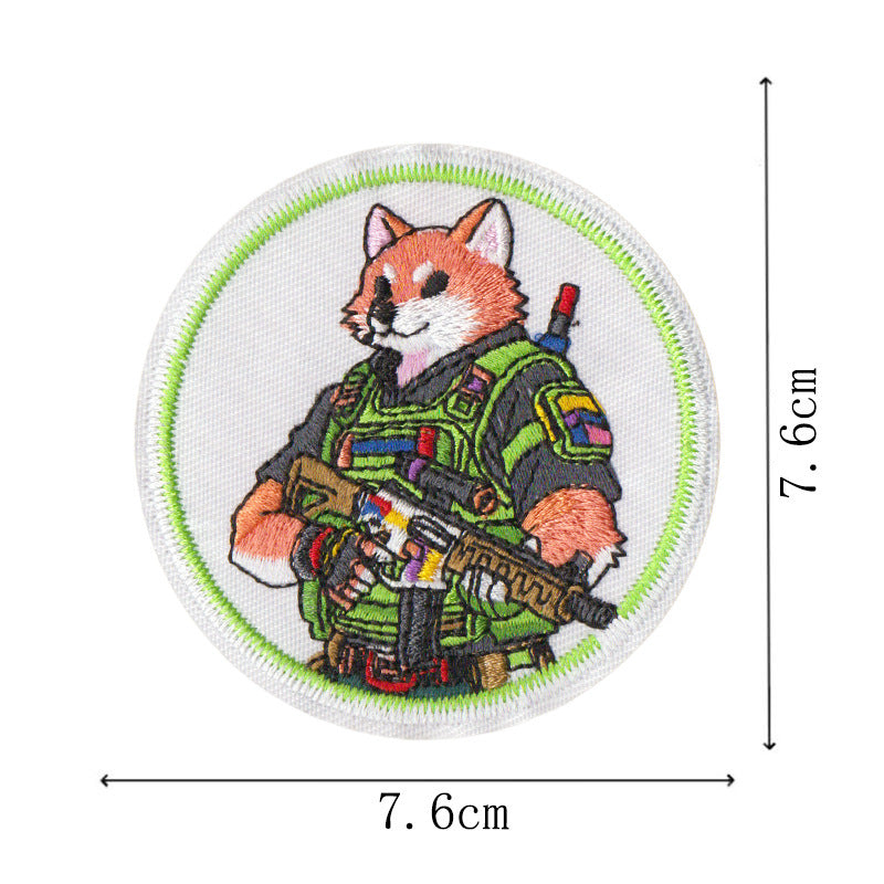 Wholesale Trendy Tactical Fox Embroidered Patches 16 Pieces Jungle Combat Iron On Appliques For Clothing Bags DIY Resale