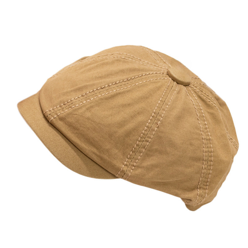 Wholesale All-match Light Plate Solid Color Forward Hat British Painter Hat Newsboy Hat Fashion