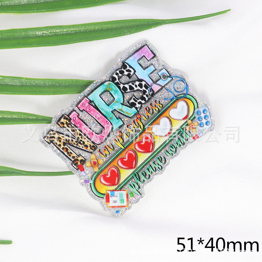 Wholesale 10pcs Pink Teacher Stationery Acrylics