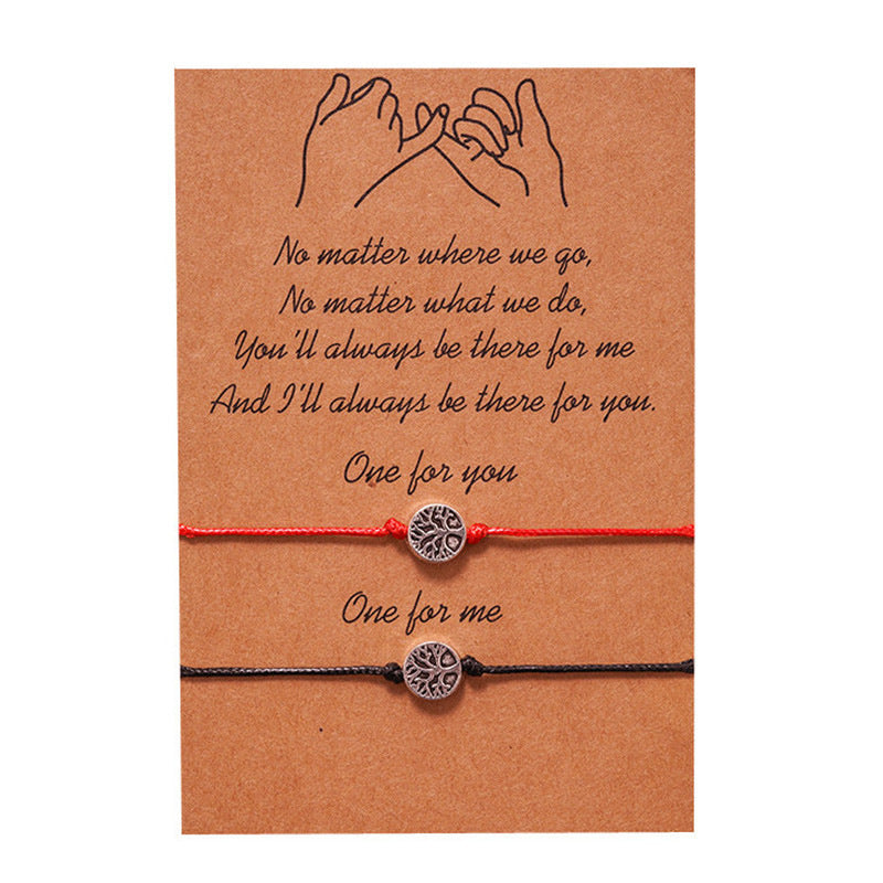 Wholesale Compass Adjustable  Vintage Wax Woven Alloy Bracelet