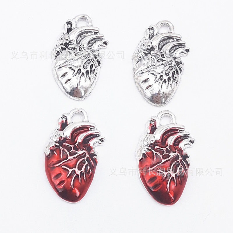 Wholesale 30PCS New Gothic Heart DIY Zinc Alloy Pendant