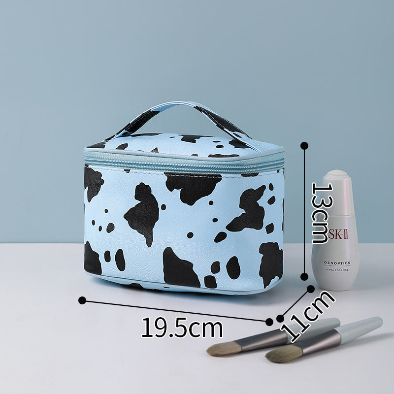 Wholesale Cow Pattern Cosmetic Bag Portable Travel PU Storage Bag Waterproof Storage Bag